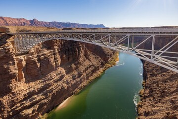 Sunny view of the Navajo Bridge