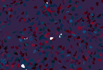 Light Blue, Red vector template with memphis shapes.