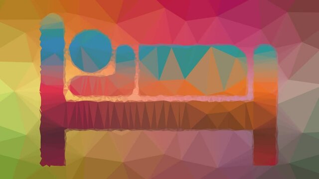 bed dissolving weird tessellating looping pulsing polygons