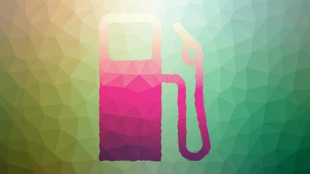 gas station petrol appearing modern tessellated looping animated triangles