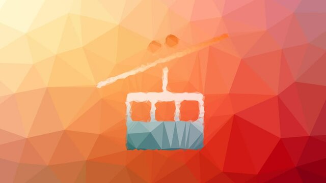 gondola tram appearing techno tessellating looping moving triangles