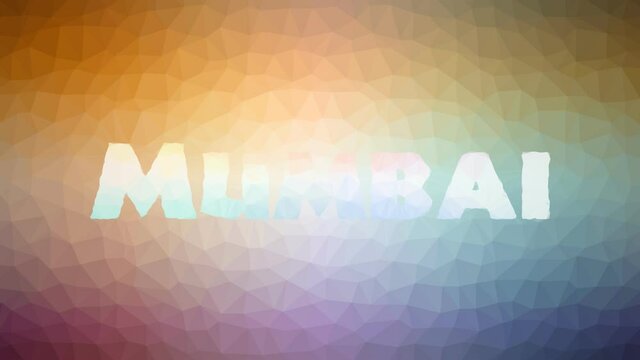 Mumbai appearing techno tessellated looping pulsing polygons