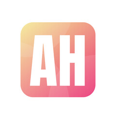 AH Letter Logo Design With Simple style