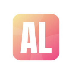 AL Letter Logo Design With Simple style