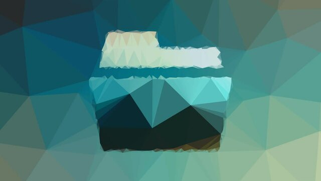 folder container file open appearing technological tessellating looping moving polygons