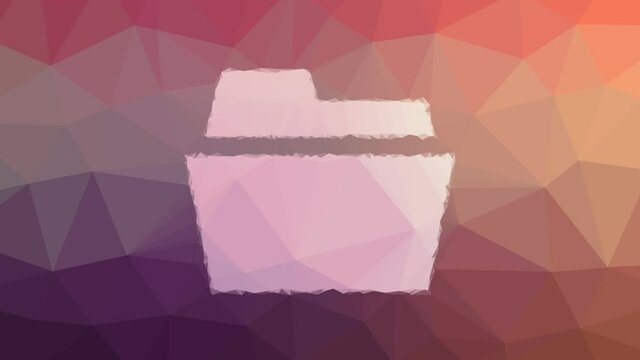 folder container file open appearing weird tessellation looping pulsing polygons
