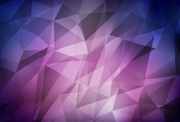 Dark Purple vector polygonal background.