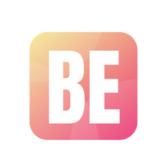 BE Letter Logo Design With Simple style