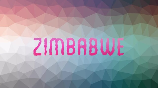 Zimbabwe dissolving modern tessellated looping animated polygons