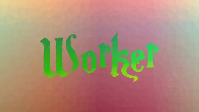 Worker Appearing Strange Tessellating Looping Moving Triangles