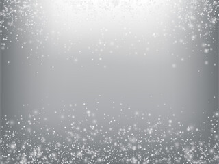 Naklejka na ściany i meble Falling Snow Confetti Winter Vector Background.