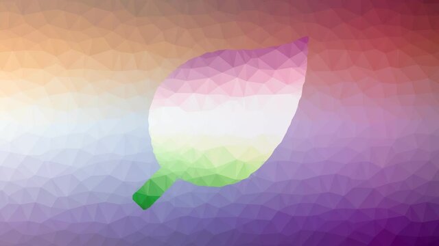 leaf nature green tree dissolving techno tessellated looping moving triangles