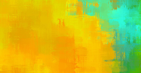 Background with crossed wild brush strokes. Colorful and vibrant illustration. Painted art. Creative abstract painting.