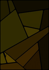 Colorful illustration with black space. Abstract geometric pattern. Mosaic background. Geometrical multicolored shapes.