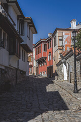 Fototapeta premium A quiet sreet in the Plovdiv Old Town