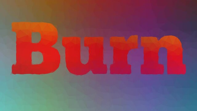Burn dissolving modern tessellating looping animated polygons