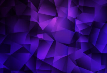 Dark Purple vector abstract polygonal pattern.