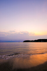 Obraz premium 神奈川県逗子海岸の夕日