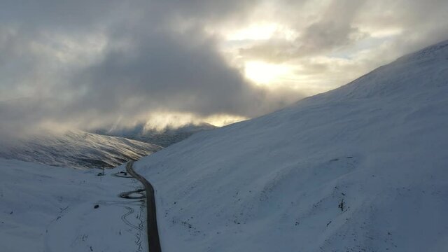 Snow in Glenshee Scotland Highland
