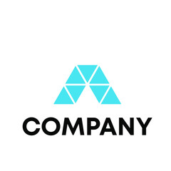 letter A mosaic logo design