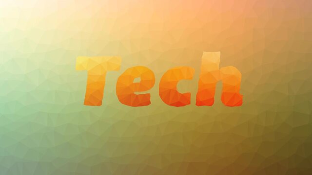 Tech dissolving interesting tessellated looping moving triangles