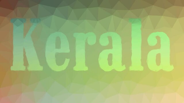 Kerala appearing strange tessellating looping animated triangles