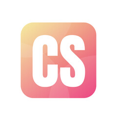 CS Letter Logo Design With Simple style