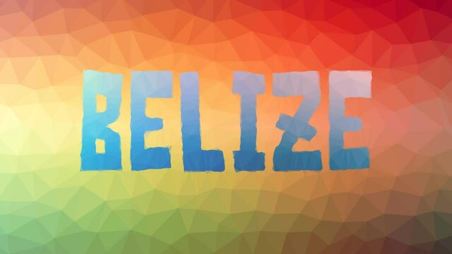 Belize dissolving technological tessellating looping animated polygons