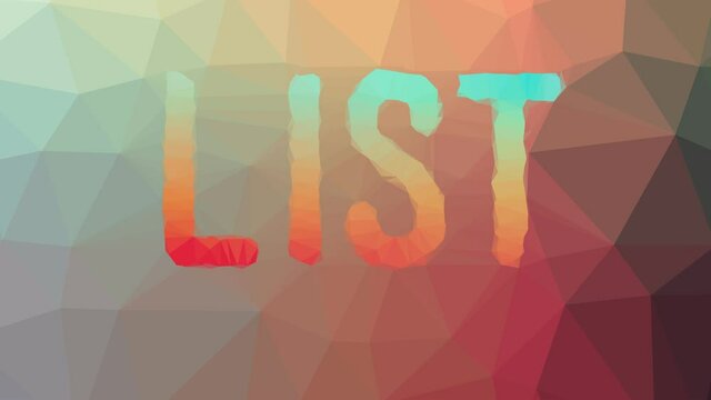 List appearing strange tessellation looping animated polygons