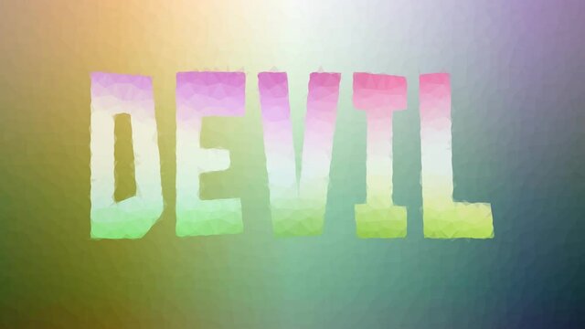 Devil appearing strange tessellated looping pulsing triangles