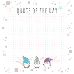 Quote of the day note pad or sticky note for digital planners, journal and printable papers - Happy Gnome Planner Collection 