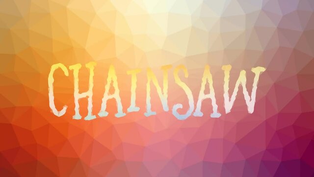 Chainsaw dissolving interesting tessellating looping animated polygons