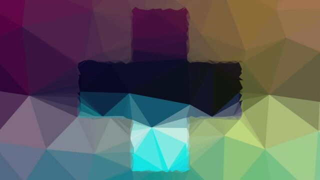 first aid appearing strange tessellated looping moving polygons