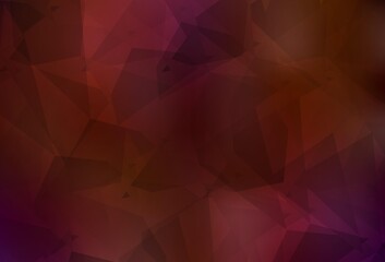 Dark Red vector template with chaotic poly shapes.