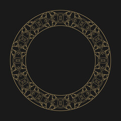 Decorative circular ornament.