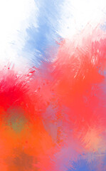 Creative abstract painting. Background with artistic brush strokes. Colorful and vibrant illustration. Painted art