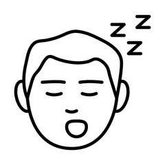 avatar figure with Insomnia z letters line style icon