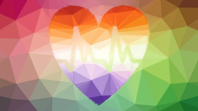 cardiology fade modern tessellating looping animated polygons