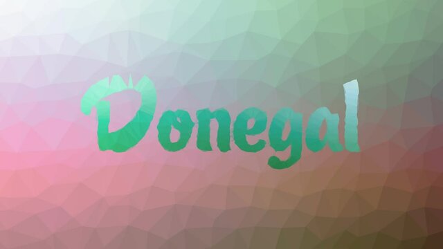 Donegal dissolving techno tessellated looping animated polygons