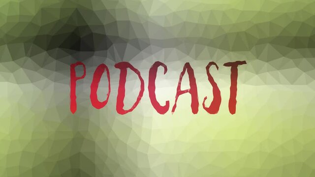 Podcast fade techno tessellated looping pulsing polygons