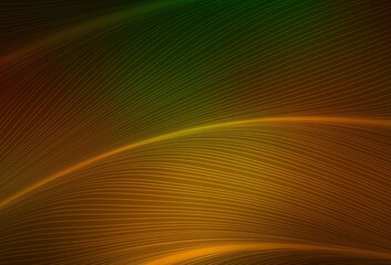 Dark Green, Yellow vector template with lines.