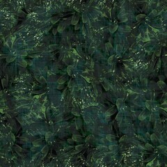 Green tropical palm tree leaves seamless pattern. High quality illustration. Vivid, detailed, and highly textured graphic design. Trendy jungle foliage for fabric or repeat surface design.