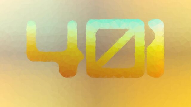 401 Dissolving Techno Tessellated Looping Animated Polygons