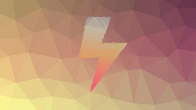 bolt lightning appearing strange tessellating looping animated polygons