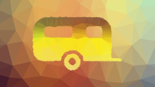 camper trailer fade strange tessellated looping animated polygons