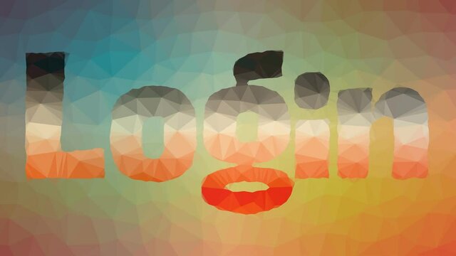 Login dissolving weird tessellating looping moving polygons
