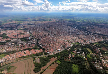 Fototapeta na wymiar Aerial view of Piracicaba São Paulo