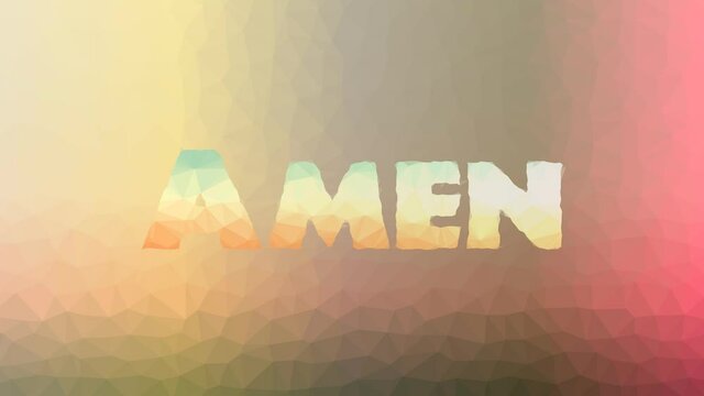 Amen Appearing Strange Tessellating Looping Animated Polygons