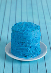 A Three Layered Iced Birthday Cake for a Cake Smash