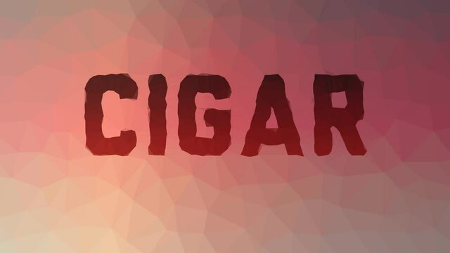 Cigar appearing techno tessellated looping moving polygons